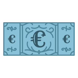Euro economy finances bill currency icon PNG Design