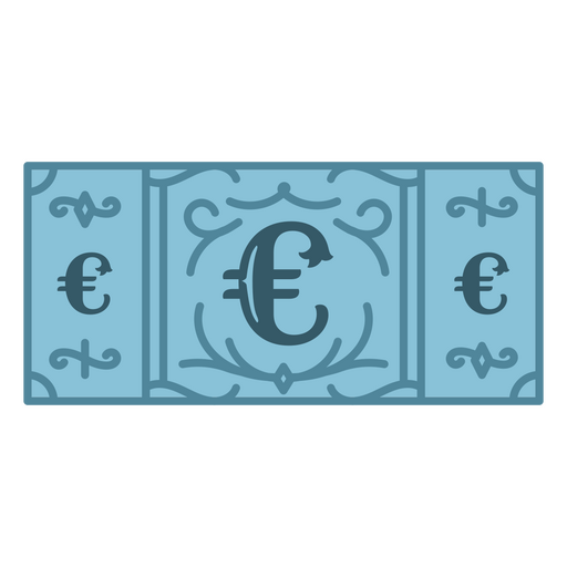 A economia do euro financia o ícone da moeda da conta Desenho PNG