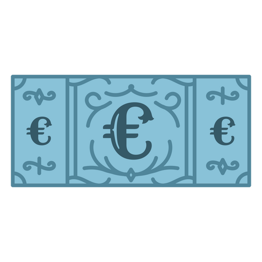 Euro econom?a finanzas proyecto de ley moneda icono Diseño PNG