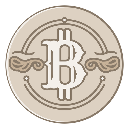 Bitcoin economy finances coin currency icon PNG Design