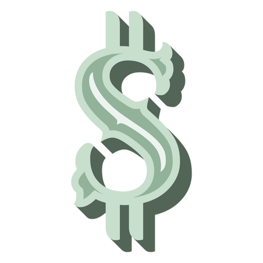 A economia do dólar financia o ícone da moeda Desenho PNG