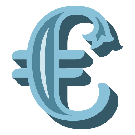 Icono de moneda de las finanzas de la econom?a del euro Diseño PNG