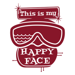 Distintivo de citação de mergulho de lugar feliz Desenho PNG