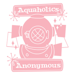 Insignia de cita de buceo Aquaholics Diseño PNG