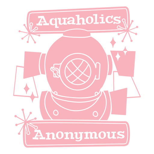 Distintivo de citação de mergulho Aquaholics Desenho PNG