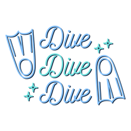 Tauchzitat-Schriftzug PNG-Design