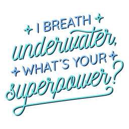 Atmen Sie Unterwasser-Zitat-Schriftzug PNG-Design