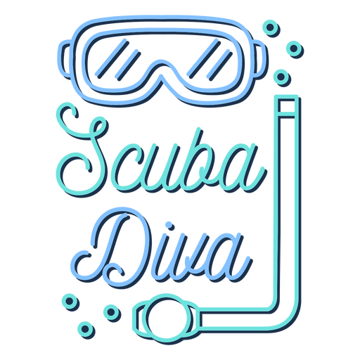 Letras de citação de diva de mergulho Desenho PNG