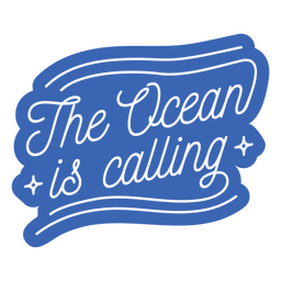 Ocean is calling scuba dive quote PNG Design Transparent PNG