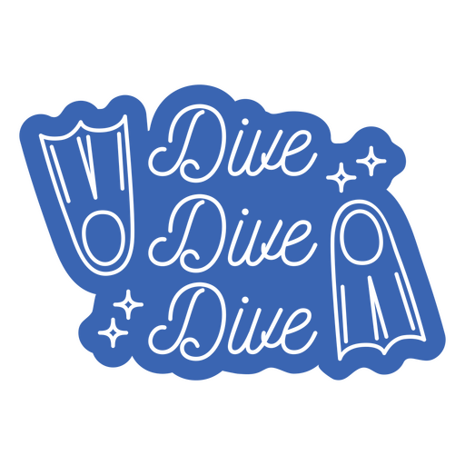 Dive scuba dive water quote PNG Design