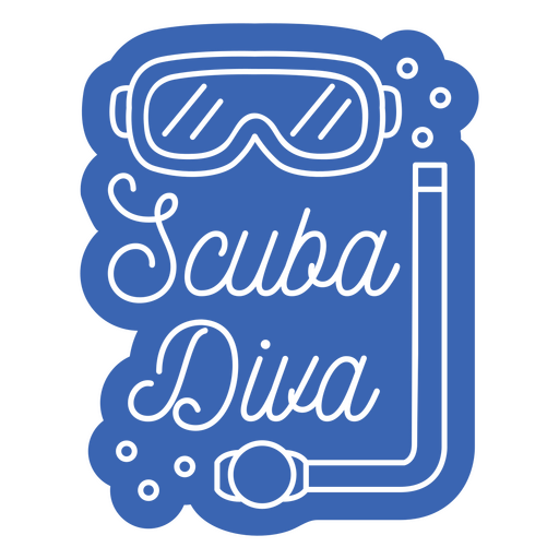 Scuba Diva Tauchzitat PNG-Design