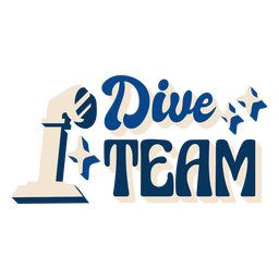 Tauchteam-Wasseraktivitäts-Zitat-Schriftzug PNG-Design
