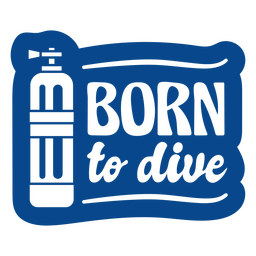 Geboren, um Wasserzitat-Abzeichen zu tauchen PNG-Design