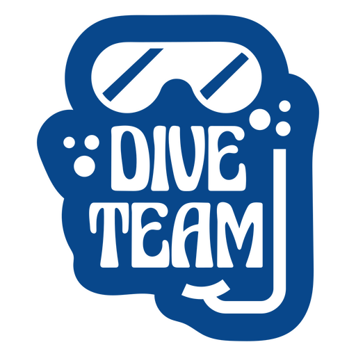 Dive team scuba dive quote badge PNG Design