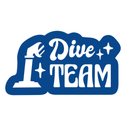 Tauchteam-Schriftzug-Zitat-Abzeichen PNG-Design