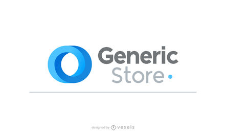 Logotipo de círculo geométrico 3D