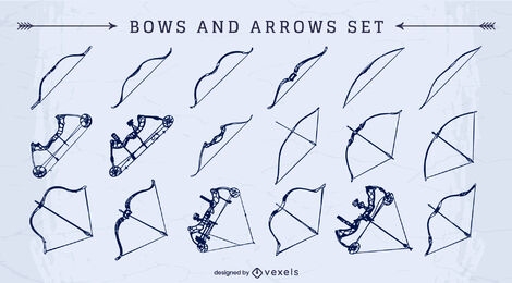 Bows and arrows cut out set