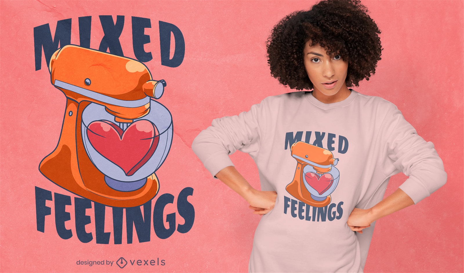 Beater mixed feelings quote t-shirt design