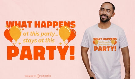 ¿Qué pasa en el diseño de la camiseta de la fiesta?