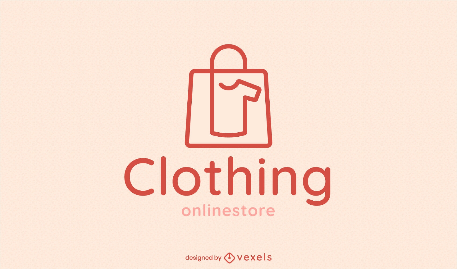 Logo de sacola de compras de roupas