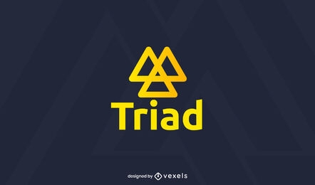 Triad triangles stroke logo