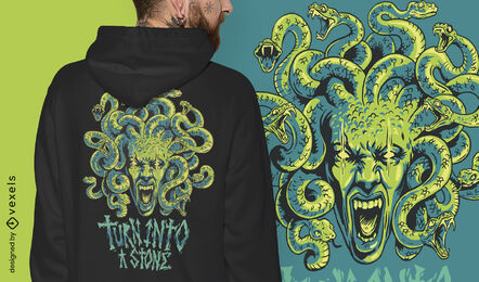 Medusa monster mythical greece t-shirt design