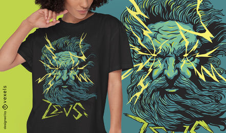 Zeus god mythical greece t-shirt design
