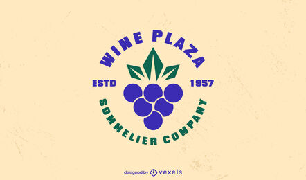 Grapes wine logo template