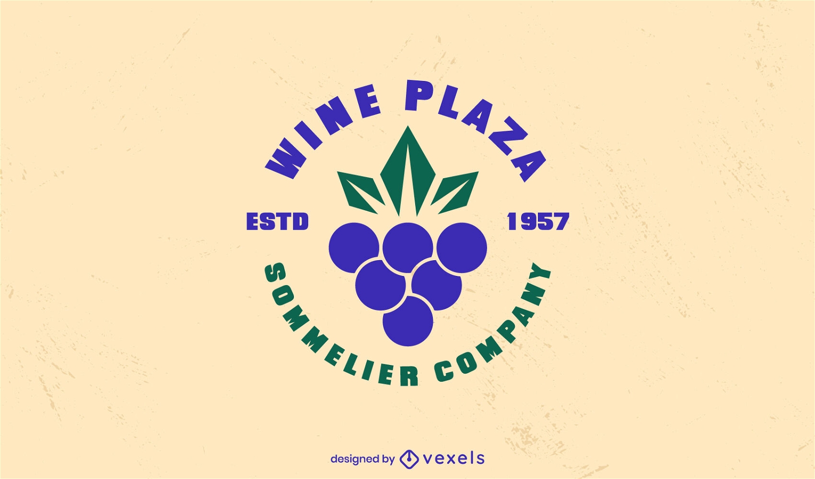 Modelo de logotipo de vinho de uvas