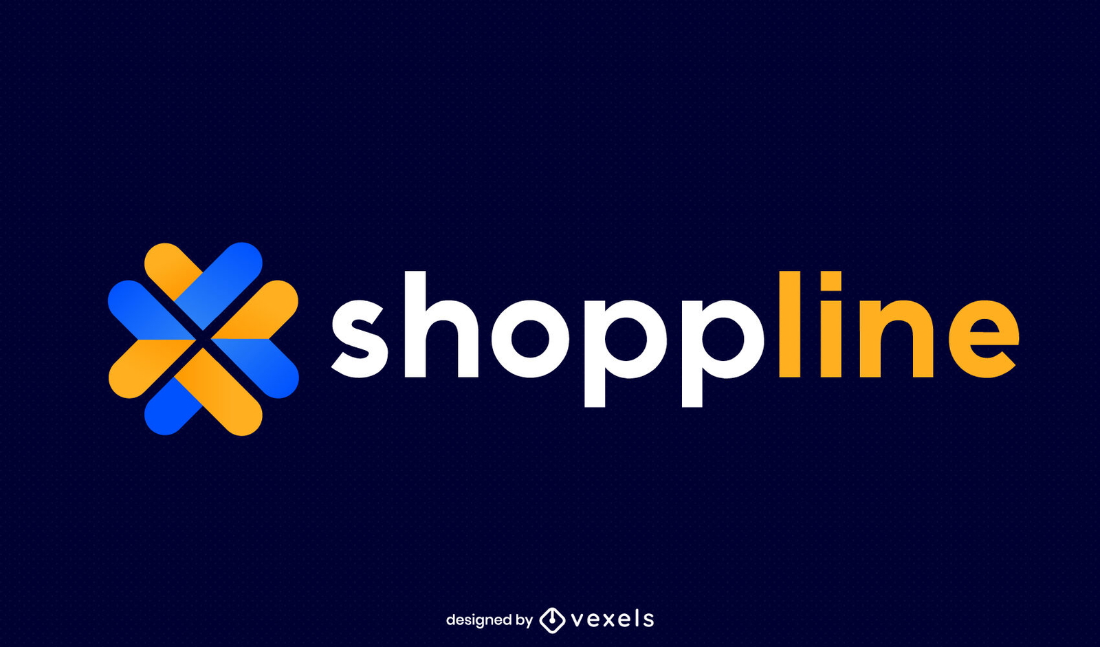 Logotipo plano de formas geométricas de compras