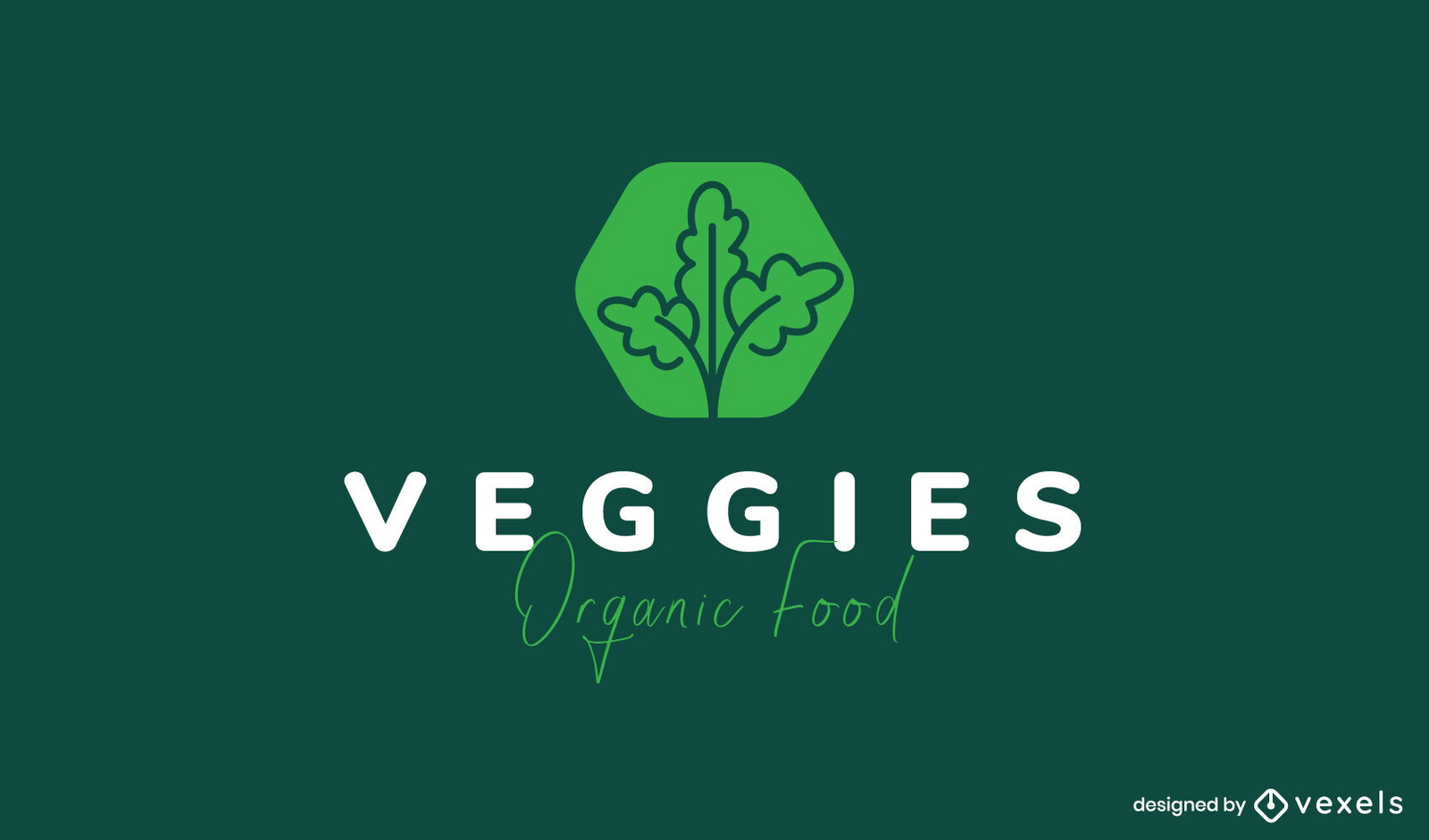 Logo de alimentos orgânicos vegetais