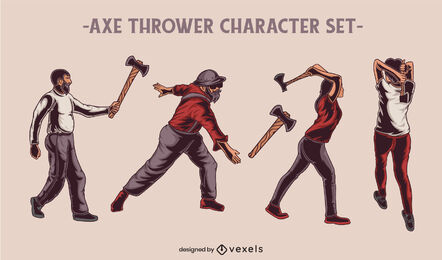 Axe weapon throwing hobby character set
