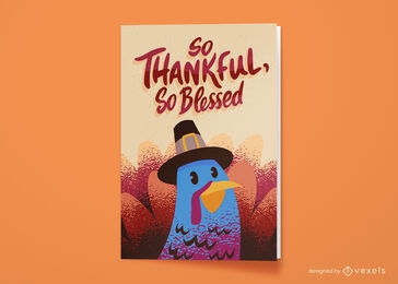 Cartão de felicitações da Turquia no feriado de Ação de Graças