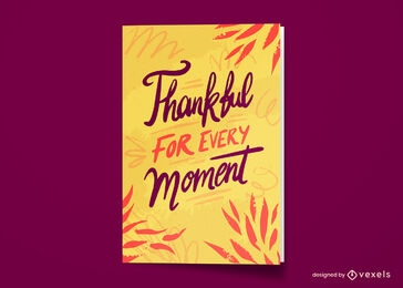 Cartão de agradecimento do feriado de Ação de Graças