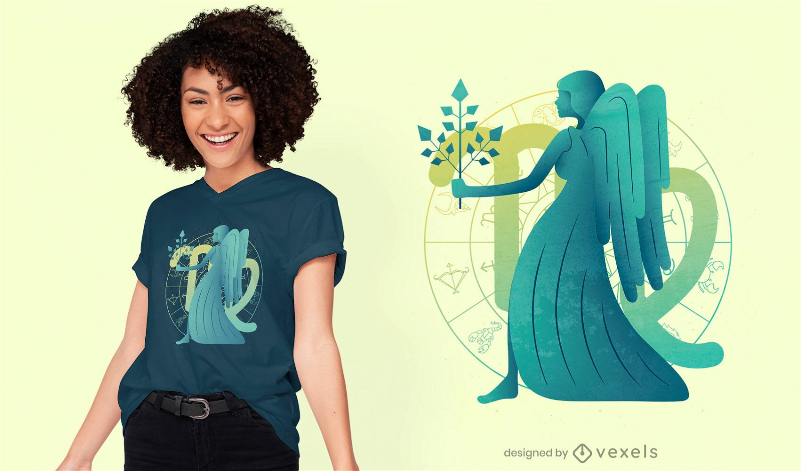 Diseño de camiseta de signo del zodiaco Virgo