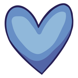 Dibujos animados de corazón azul Diseño PNG