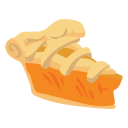 Thanksgiving halbflacher Kürbiskuchen PNG-Design