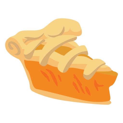 Torta de abóbora semi plana de ação de Graças Desenho PNG