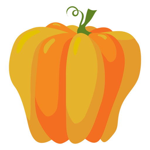 Acción de gracias semi plana de calabaza Diseño PNG