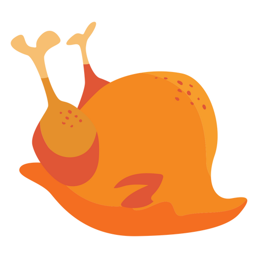 Thanksgiving semi flat turkey PNG Design
