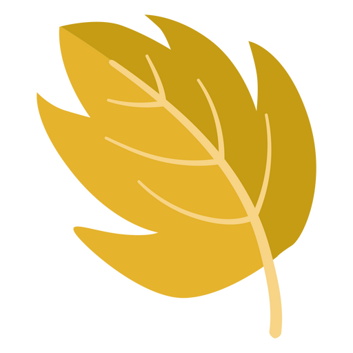 Autumn yellow leaf  PNG Design