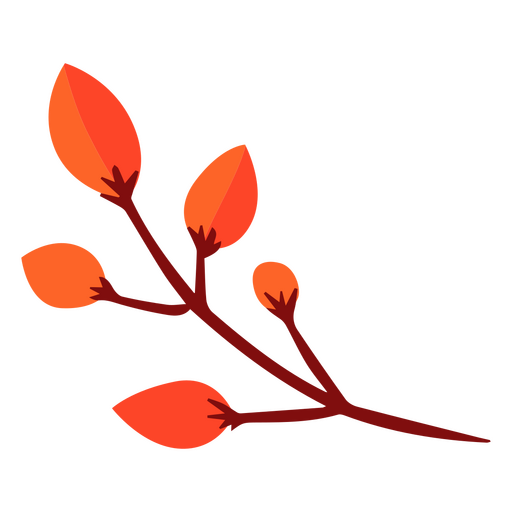 Autumn tree branch to the left PNG Design