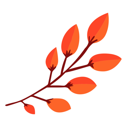 Autumn tree branch to the right PNG Design