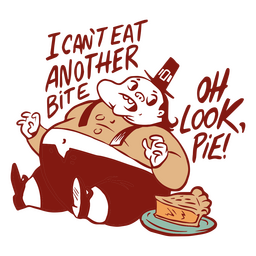 Another biteThanksgiving quote badge PNG Design