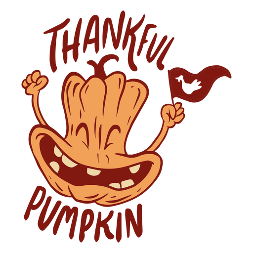 Thankful pumpkin quote badge