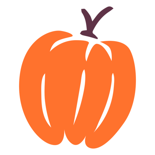 Colored pumpkin cutout PNG Design
