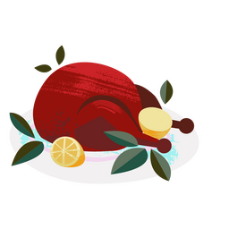 Symbol für gekochten Truthahn PNG-Design