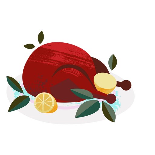Icono de pavo cocido Diseño PNG