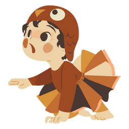 Baby mit Truthahnkostüm PNG-Design