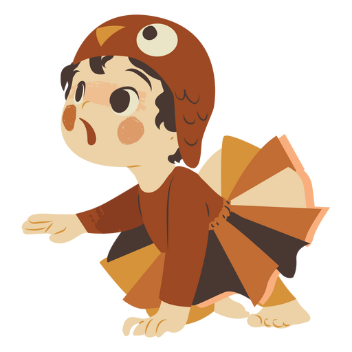 Baby with turkey costume  PNG Design